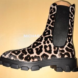 MICHAEL Michael Kors Ridley Chelsea Cheetah Print Haircalf Boots
